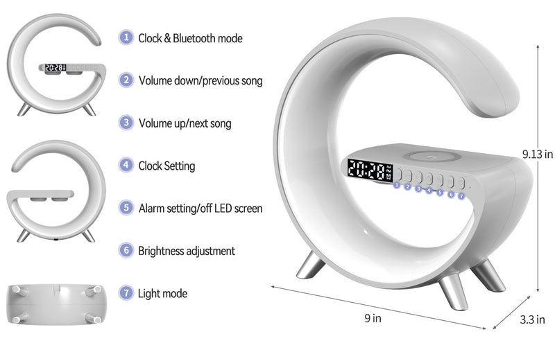 Wireless Charger Alarm Clock