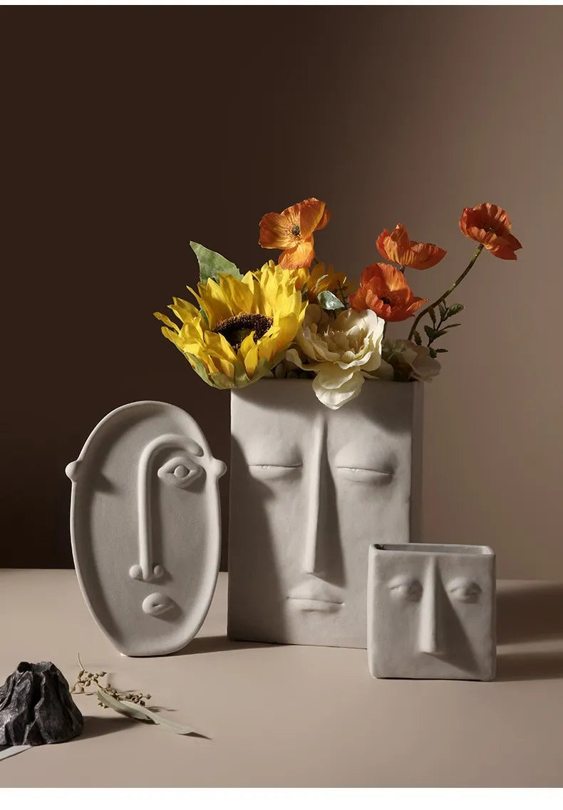 Ceramic Face Vase