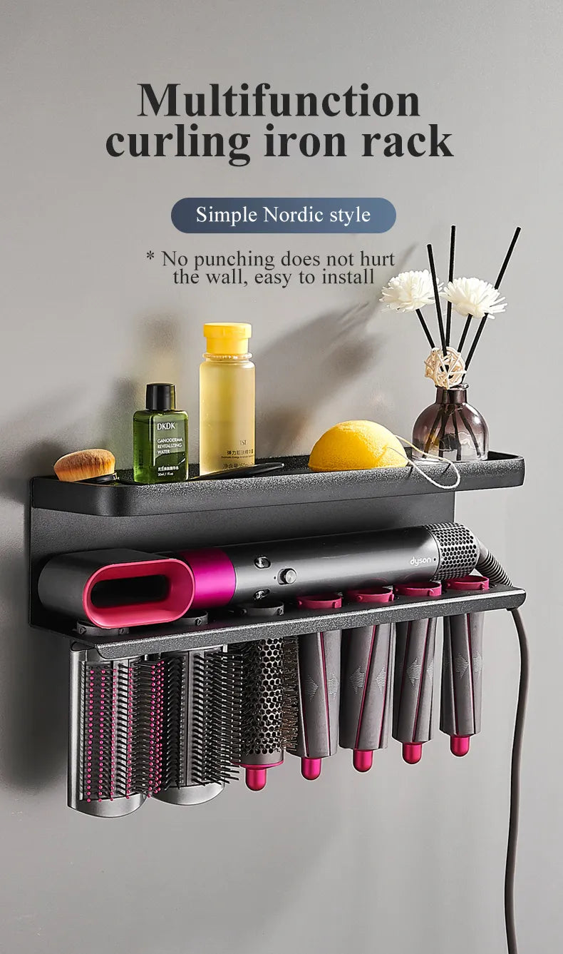 Hairdryer Holder Storage Rack