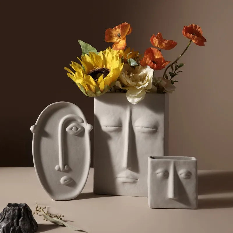 Ceramic Face Vase